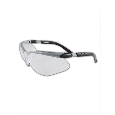 3M Reader Safety Glasses, Black Clear Lens, Anti-Fog Coating, Standard 10078371620469